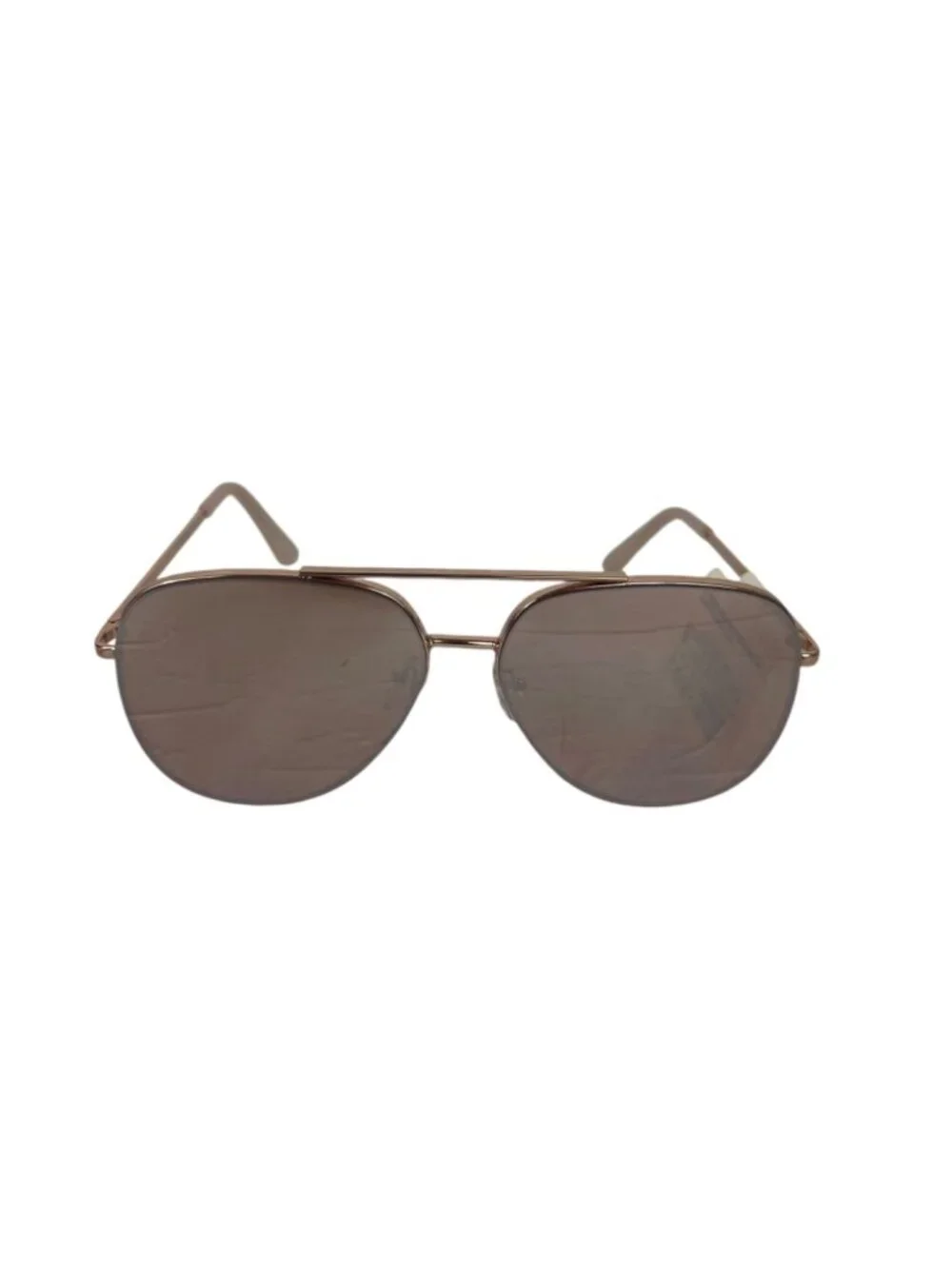 A New Day Adult Aviator Sunglasses Rose Gold Frames Brown Lenses